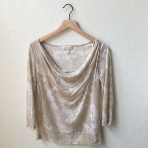 Michael Kors Knit 3/4 Sleeve Top